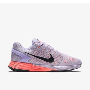 WOMEN'S Nike LUNARGLIDE 7 LUNARLON SHOES SNEAKERS SZ 8 $150 PURPLE & ORANGE